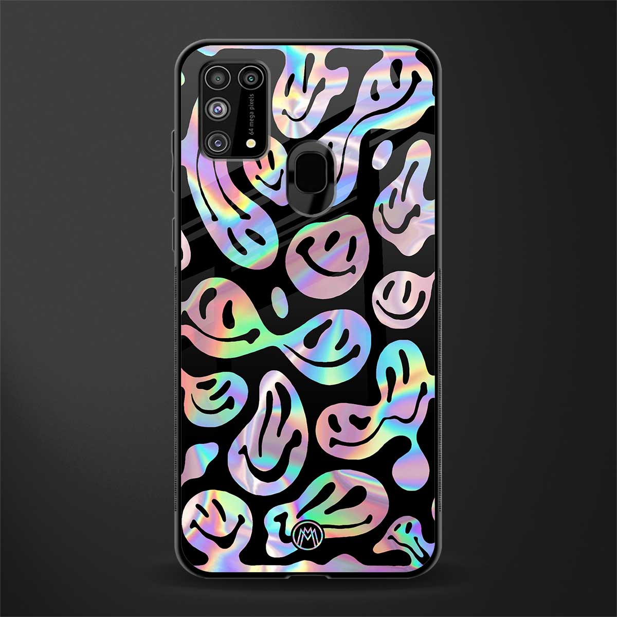 acid smiles chromatic edition glass case for samsung galaxy m31 prime edition image