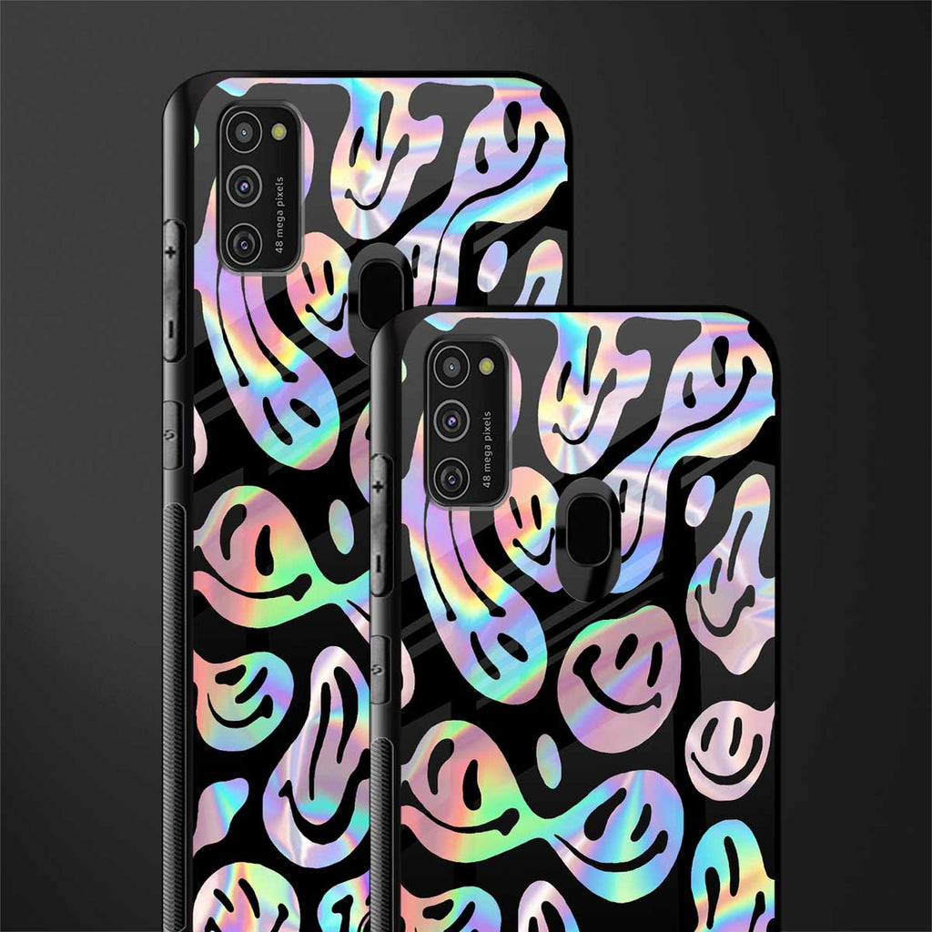 acid smiles chromatic edition glass case for samsung galaxy m30s image-2