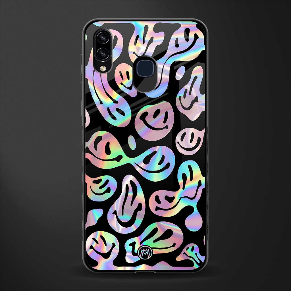 acid smiles chromatic edition glass case for samsung galaxy a20 image