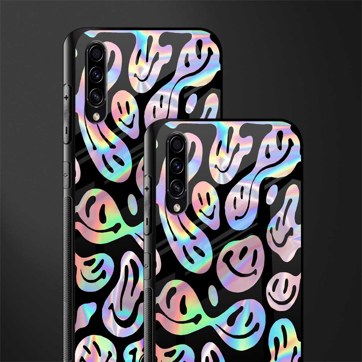 acid smiles chromatic edition glass case for samsung galaxy a70s image-2
