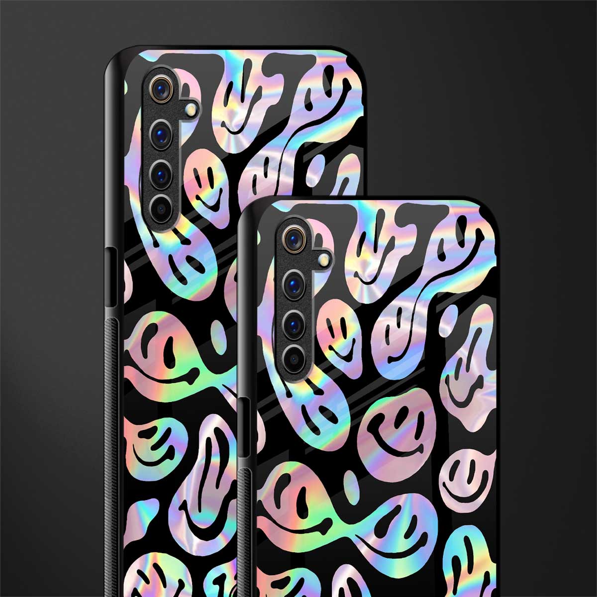 acid smiles chromatic edition glass case for realme 6 pro image-2