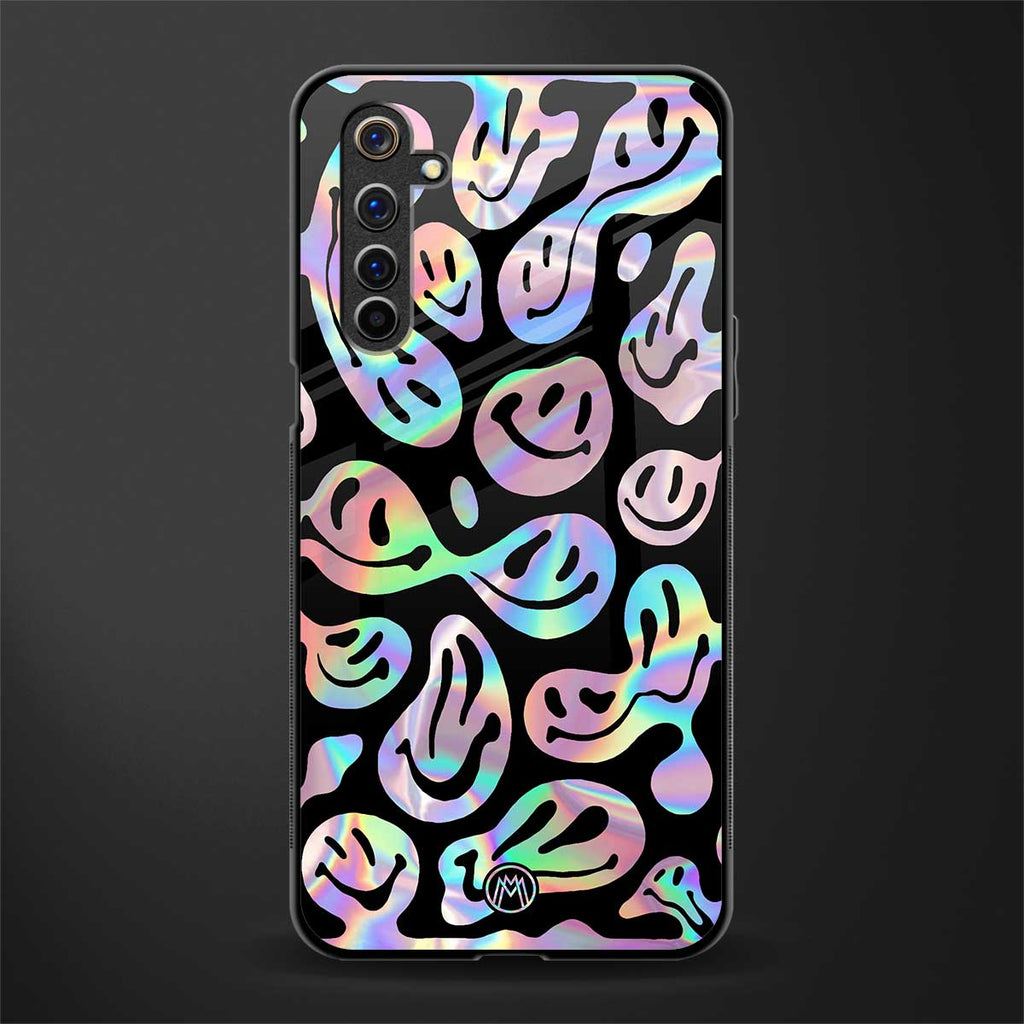 acid smiles chromatic edition glass case for realme 6 pro image