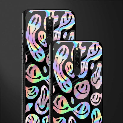 acid smiles chromatic edition glass case for redmi 8 image-2