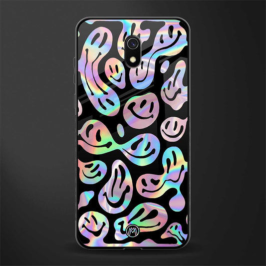 acid smiles chromatic edition glass case for redmi 8a image