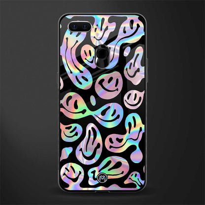 acid smiles chromatic edition glass case for oppo a12 image