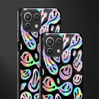 acid smiles chromatic edition glass case for mi 11 lite image-2