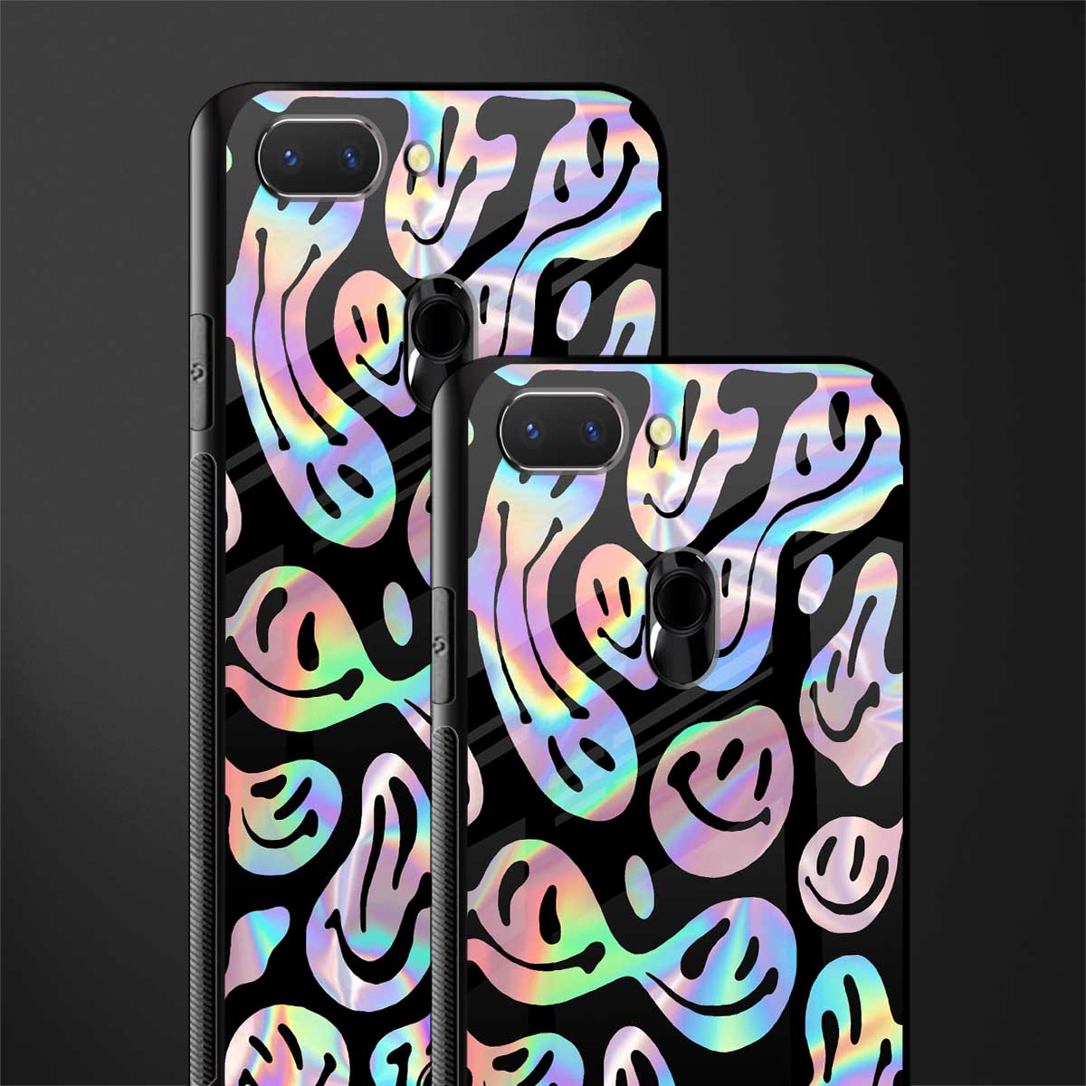 acid smiles chromatic edition glass case for realme 2 image-2