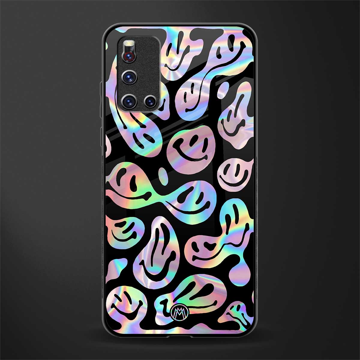 acid smiles chromatic edition glass case for vivo v19 image
