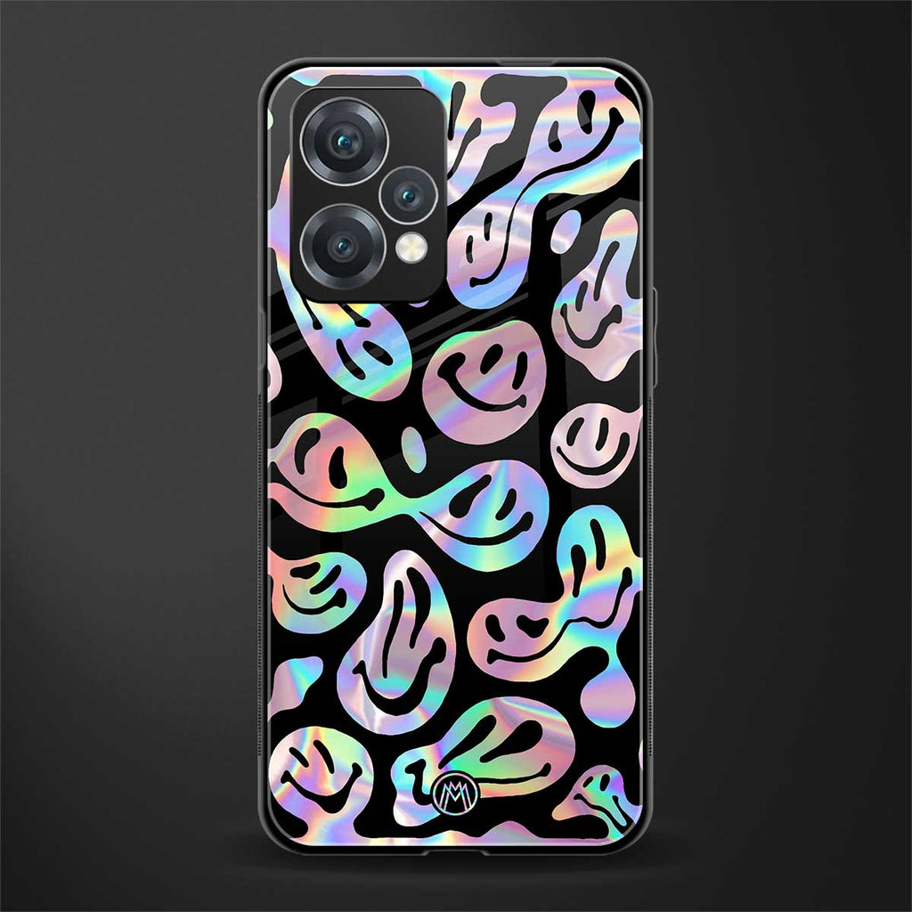 acid smiles chromatic edition back phone cover | glass case for realme 9 pro 5g