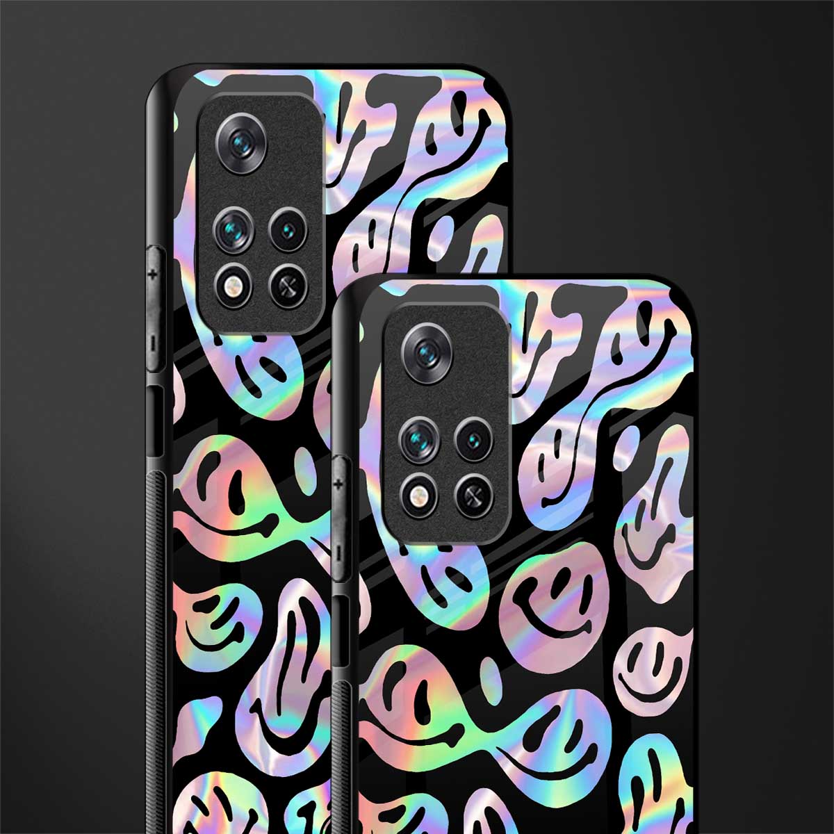 acid smiles chromatic edition glass case for poco m4 pro 5g image-2