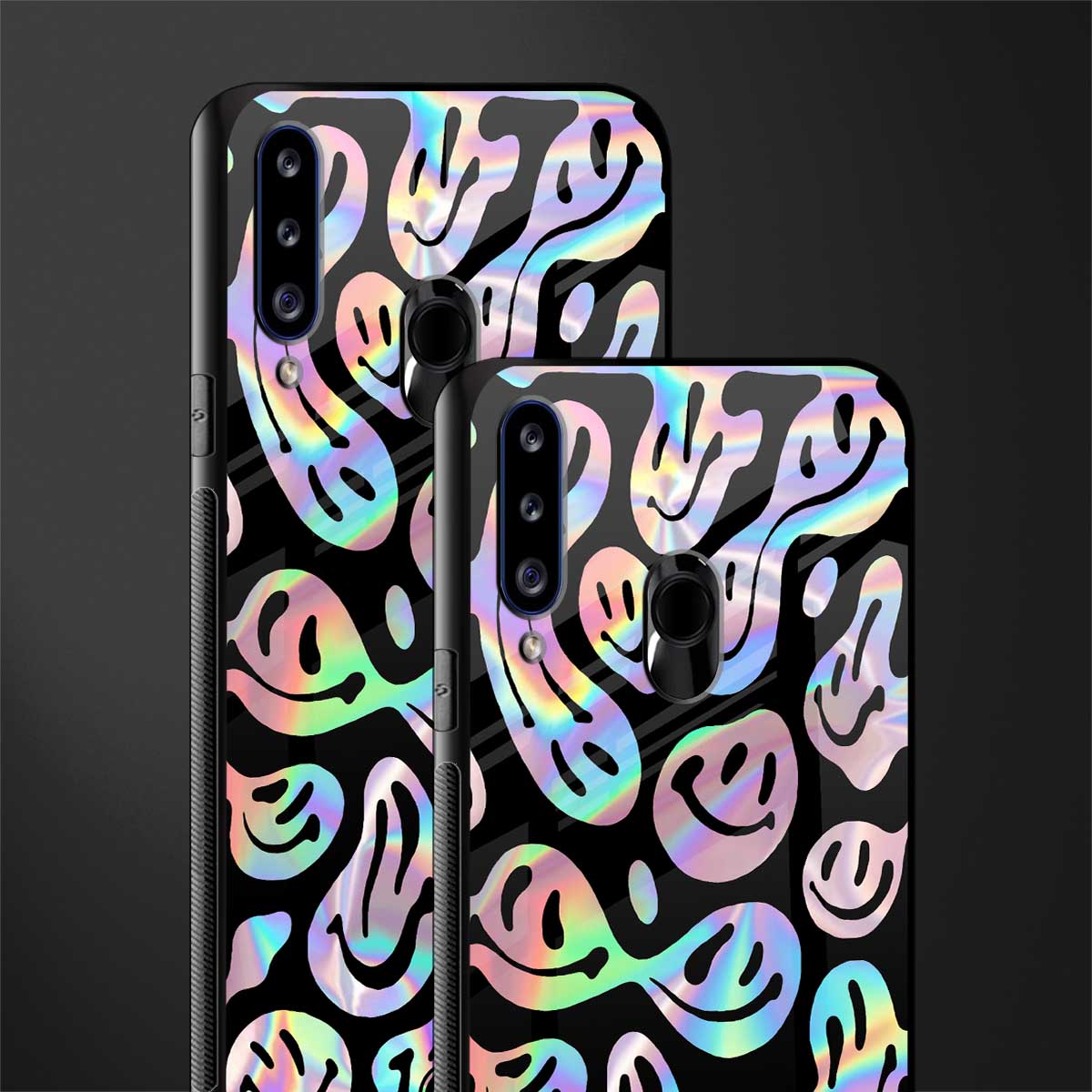 acid smiles chromatic edition glass case for samsung galaxy a20s image-2