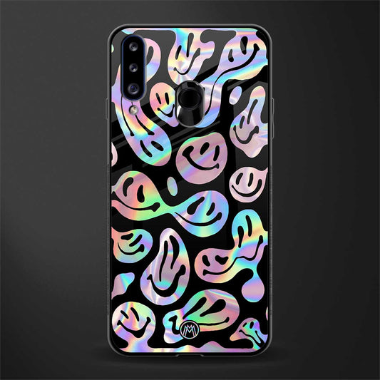 acid smiles chromatic edition glass case for samsung galaxy a20s image