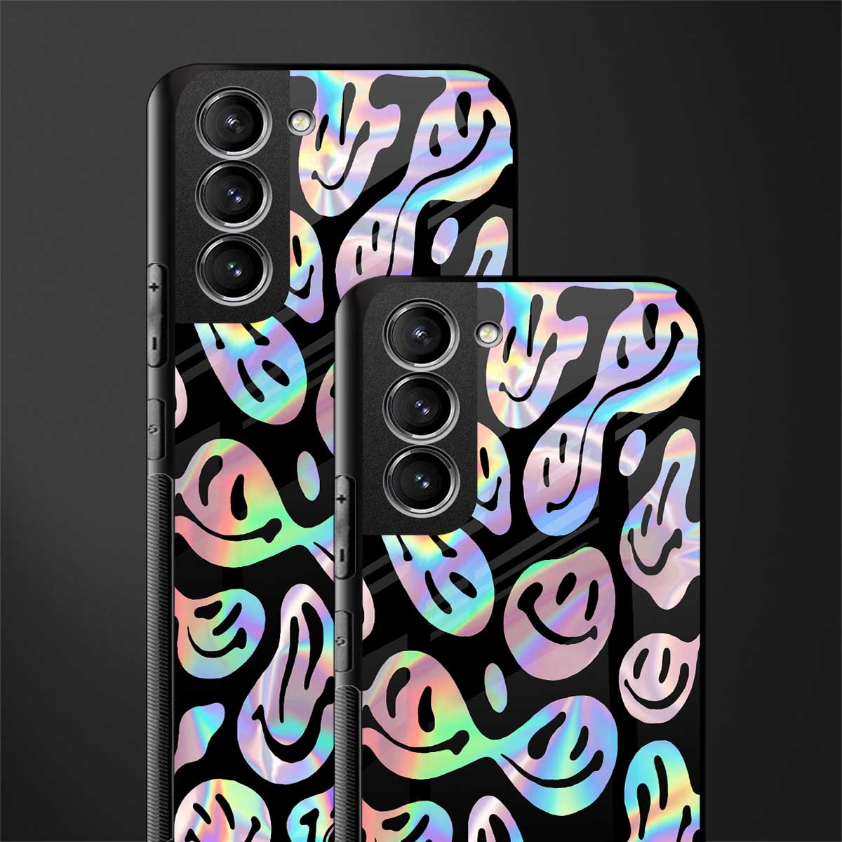 acid smiles chromatic edition glass case for samsung galaxy s21 image-2