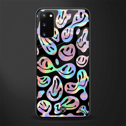 acid smiles chromatic edition glass case for samsung galaxy s20 image