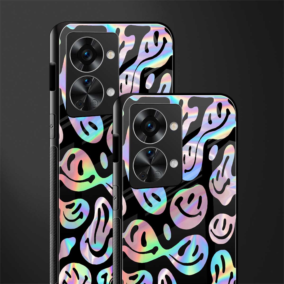 acid smiles chromatic edition glass case for phone case | glass case for oneplus nord 2t 5g