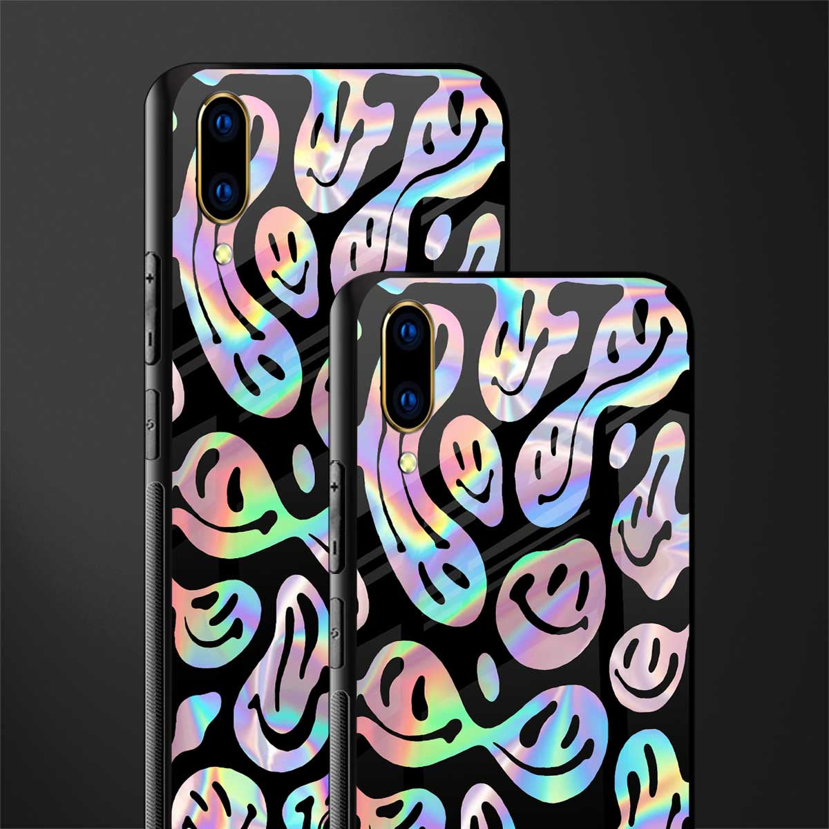 acid smiles chromatic edition glass case for vivo v11 pro image-2