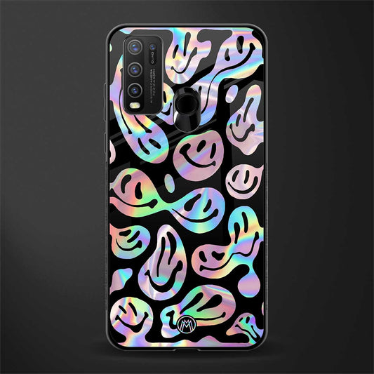 acid smiles chromatic edition glass case for vivo y30 image