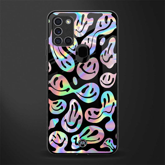 acid smiles chromatic edition glass case for samsung galaxy a21s image