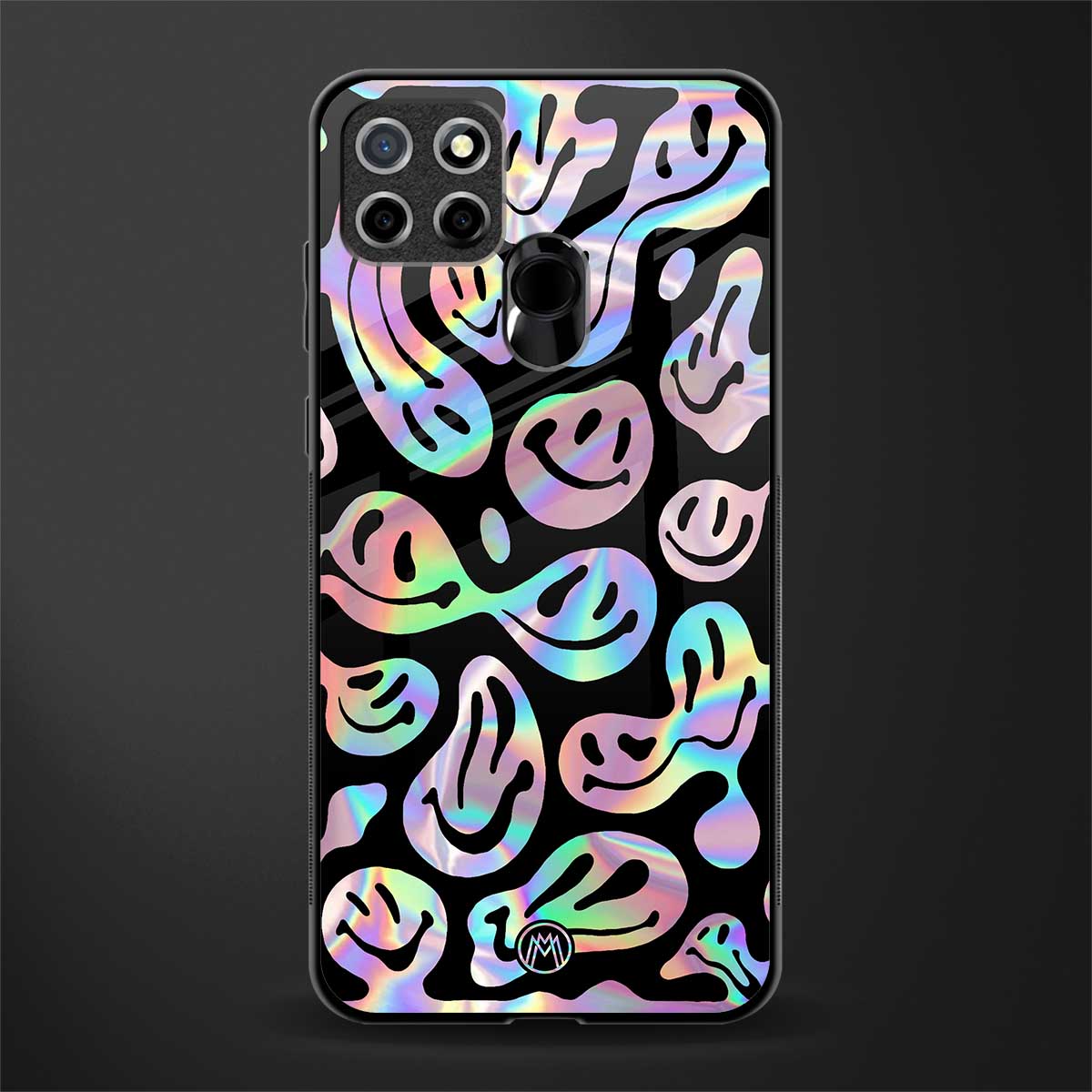 acid smiles chromatic edition glass case for realme narzo 20 image