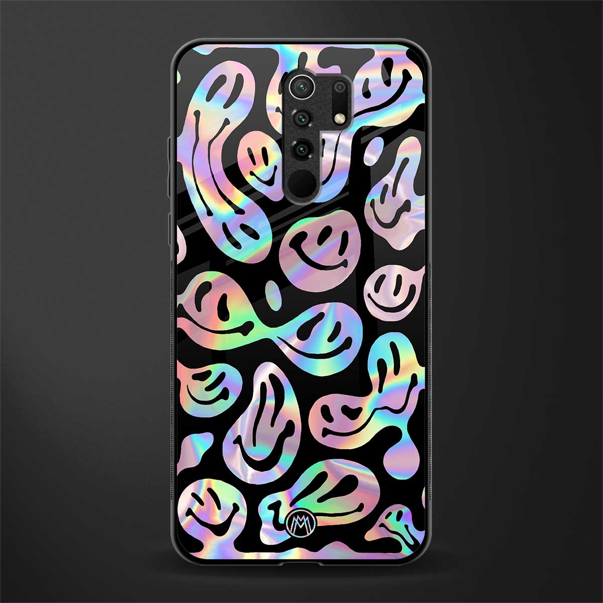 acid smiles chromatic edition glass case for poco m2 image