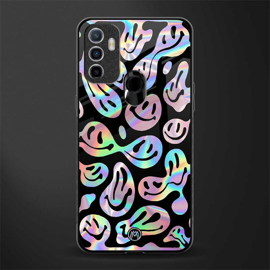 acid smiles chromatic edition glass case for oppo a53 image