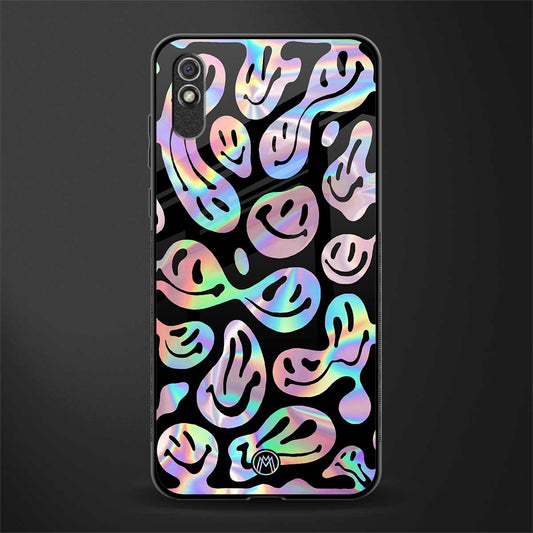 acid smiles chromatic edition glass case for redmi 9a image