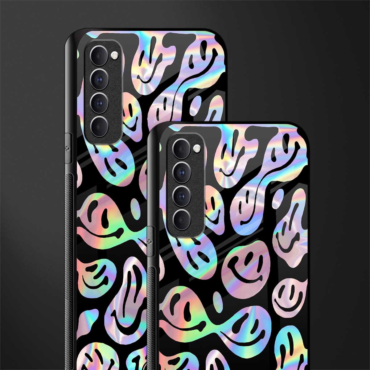 acid smiles chromatic edition glass case for oppo reno 4 pro image-2