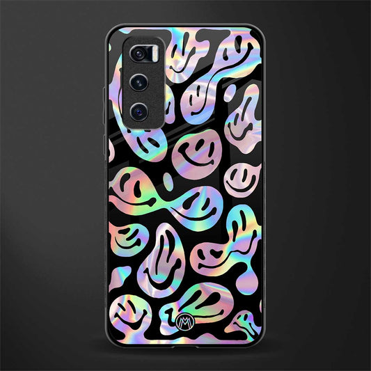 acid smiles chromatic edition glass case for vivo v20 se image