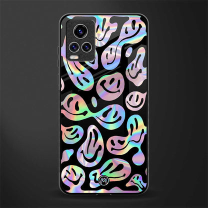 acid smiles chromatic edition glass case for vivo v20 pro image