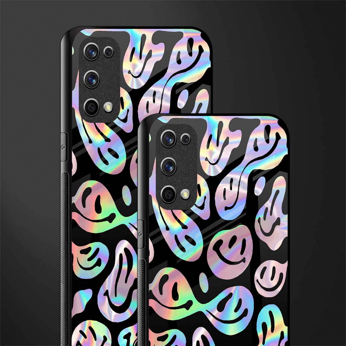 acid smiles chromatic edition glass case for realme x7 pro image-2
