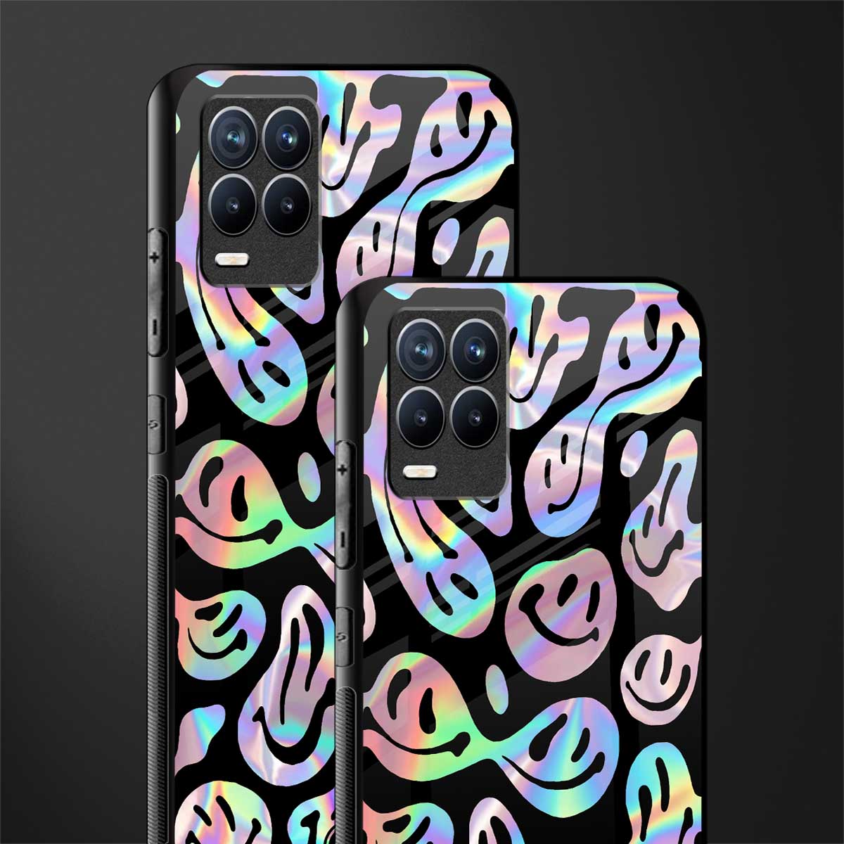 acid smiles chromatic edition glass case for realme 8 pro image-2