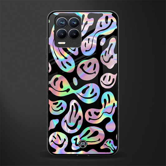 acid smiles chromatic edition glass case for realme 8 pro image