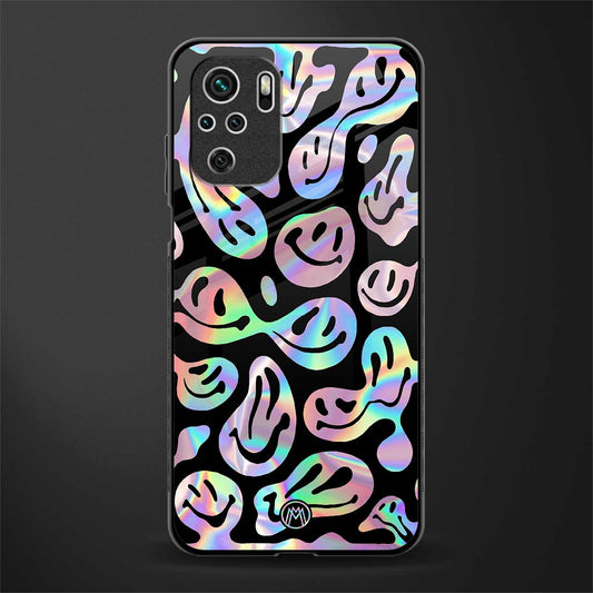 acid smiles chromatic edition glass case for redmi note 10s image