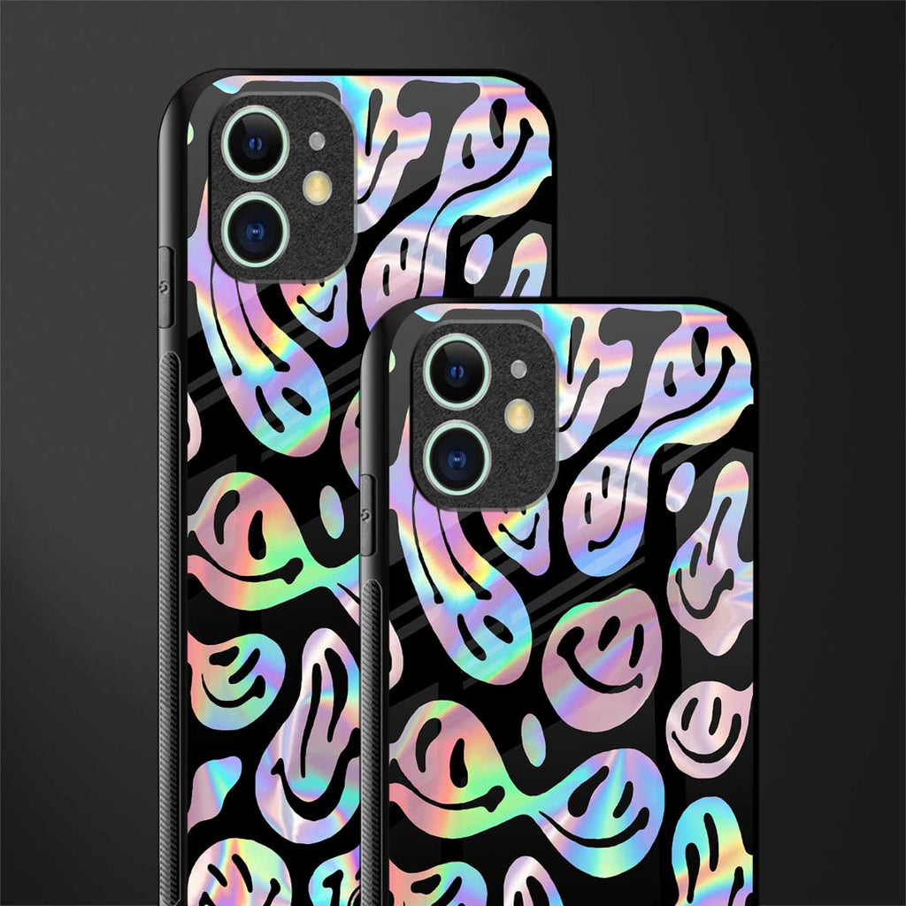 acid smiles chromatic edition glass case for iphone 12 mini image-2