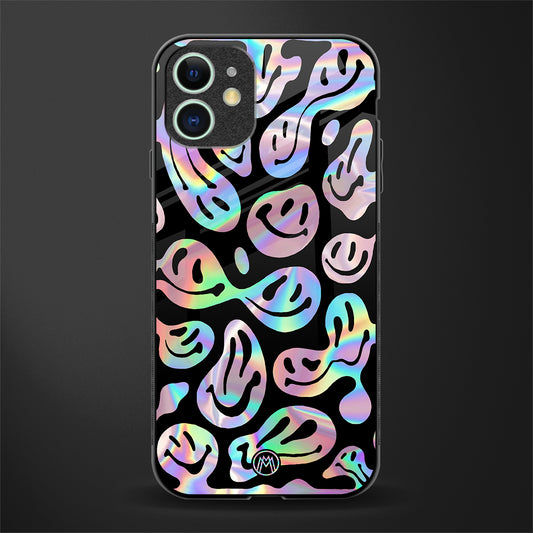 acid smiles chromatic edition glass case for iphone 12 mini image