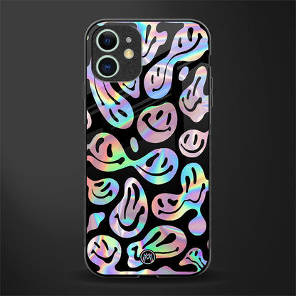 acid smiles chromatic edition glass case for iphone 11 image