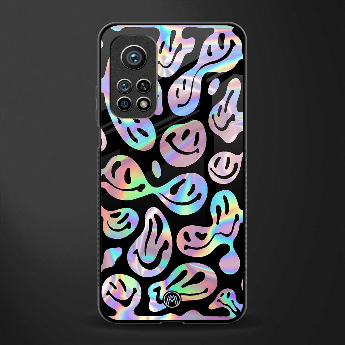 acid smiles chromatic edition glass case for mi 10t pro image