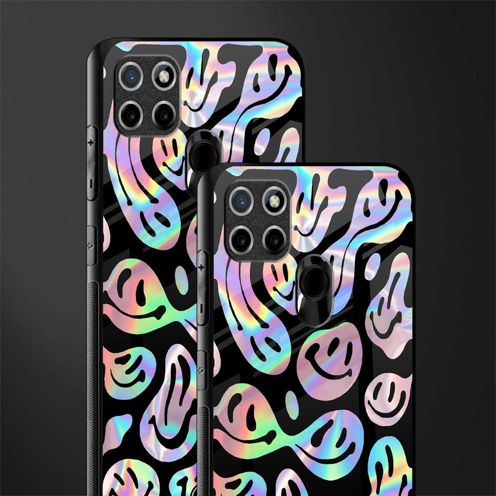 acid smiles chromatic edition glass case for realme c21 image-2