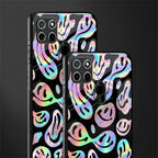 acid smiles chromatic edition glass case for realme c21 image-2