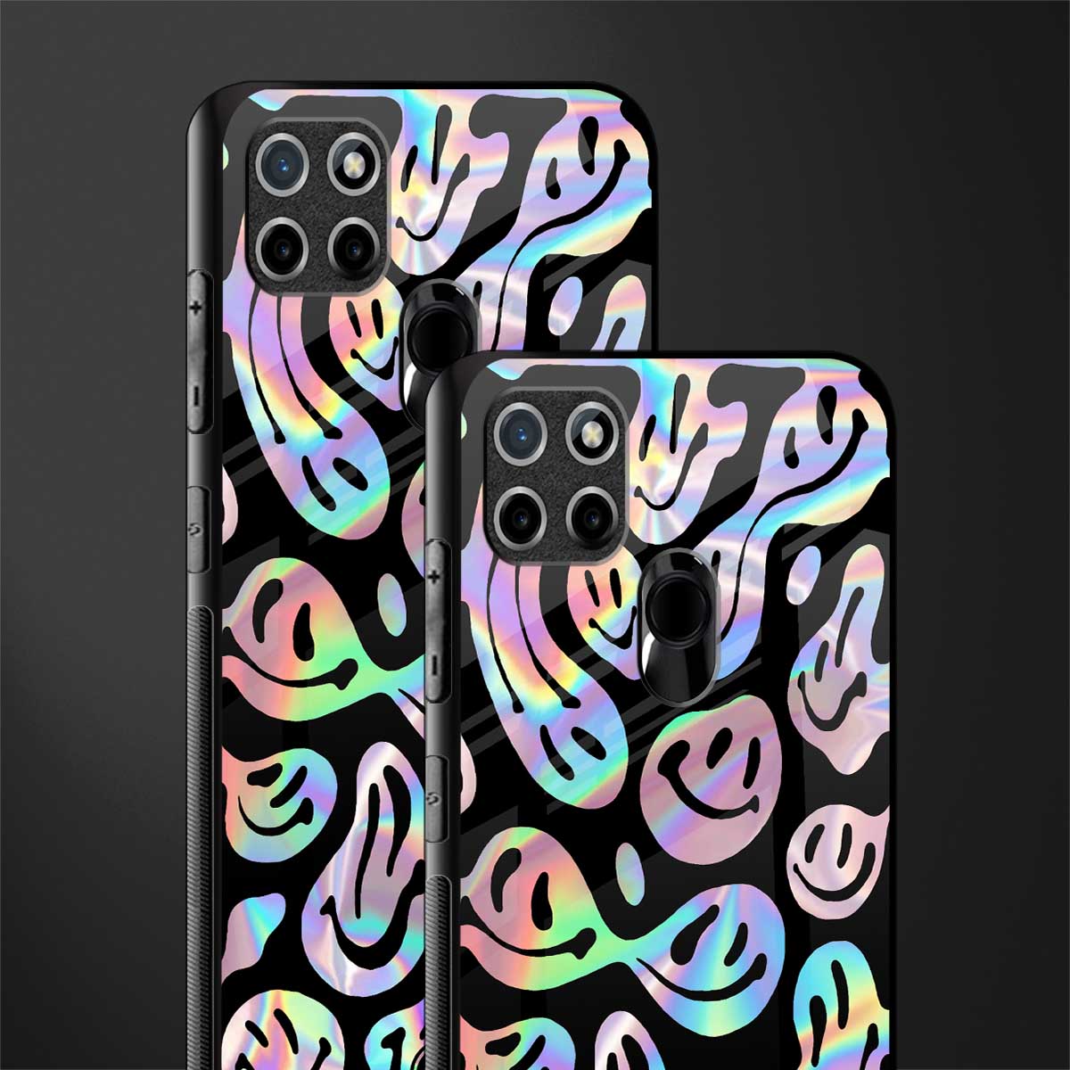 acid smiles chromatic edition glass case for realme c21 image-2