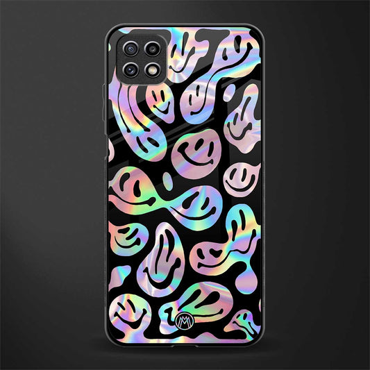 acid smiles chromatic edition glass case for samsung galaxy a22 5g image