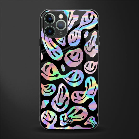 acid smiles chromatic edition glass case for iphone 11 pro image