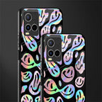 acid smiles chromatic edition glass case for vivo y21s image-2