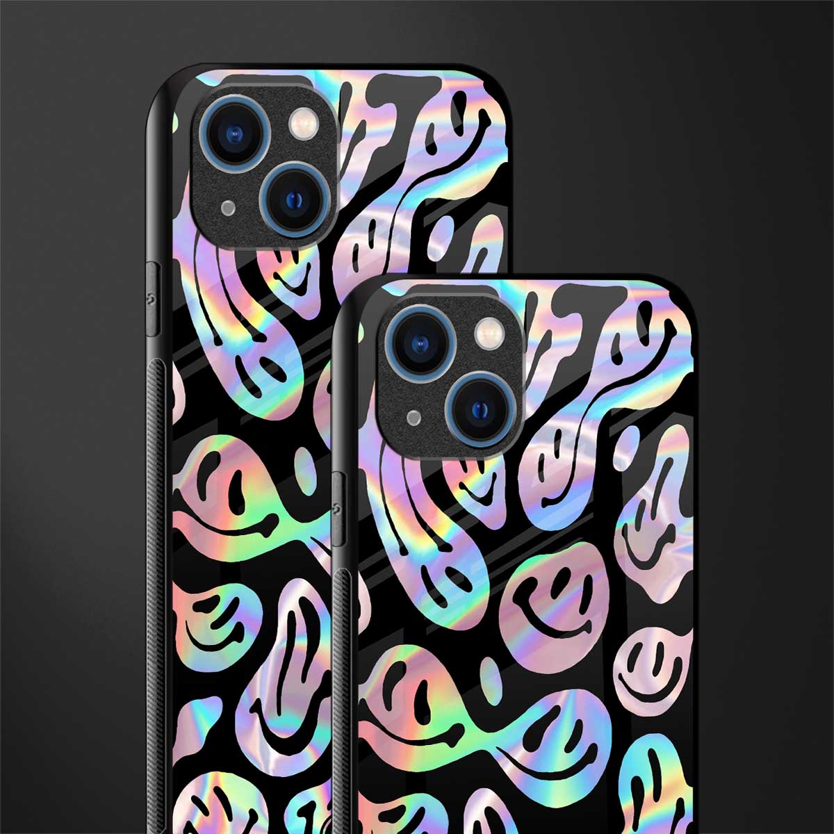 acid smiles chromatic edition glass case for iphone 13 image-2