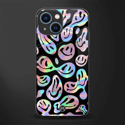 acid smiles chromatic edition glass case for iphone 13 mini image