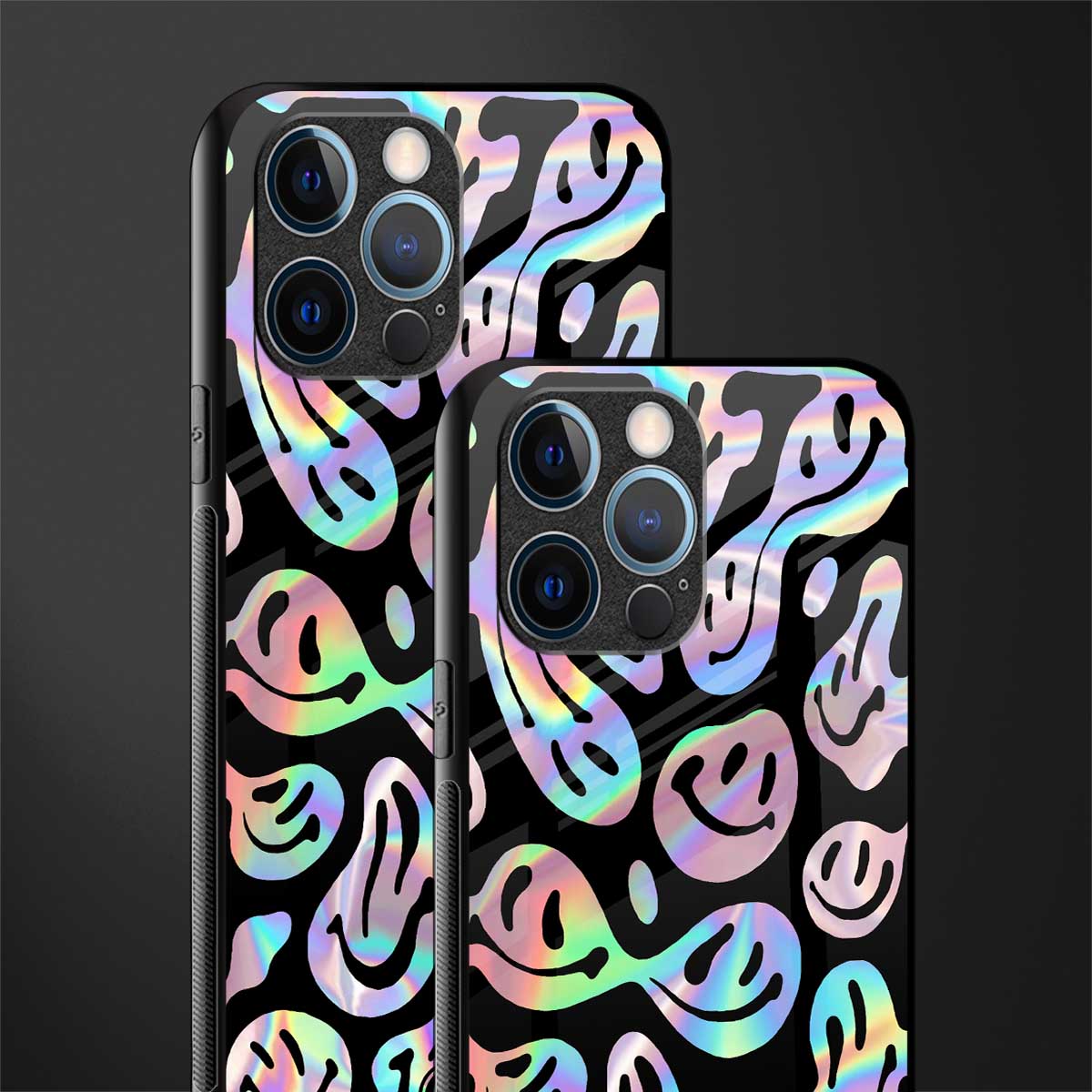 acid smiles chromatic edition glass case for iphone 12 pro image-2