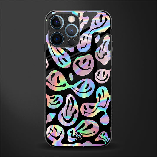 acid smiles chromatic edition glass case for iphone 14 pro image