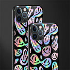 acid smiles chromatic edition glass case for iphone 12 pro max image-2