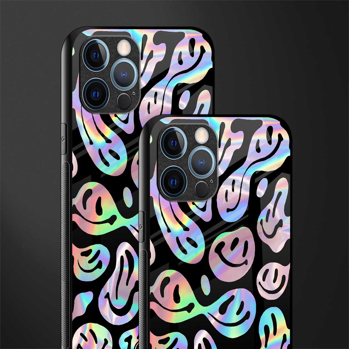acid smiles chromatic edition glass case for iphone 12 pro max image-2