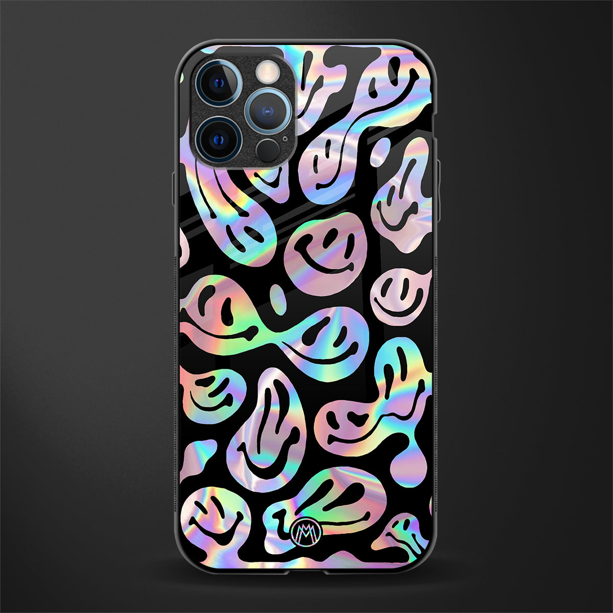 acid smiles chromatic edition glass case for iphone 12 pro max image